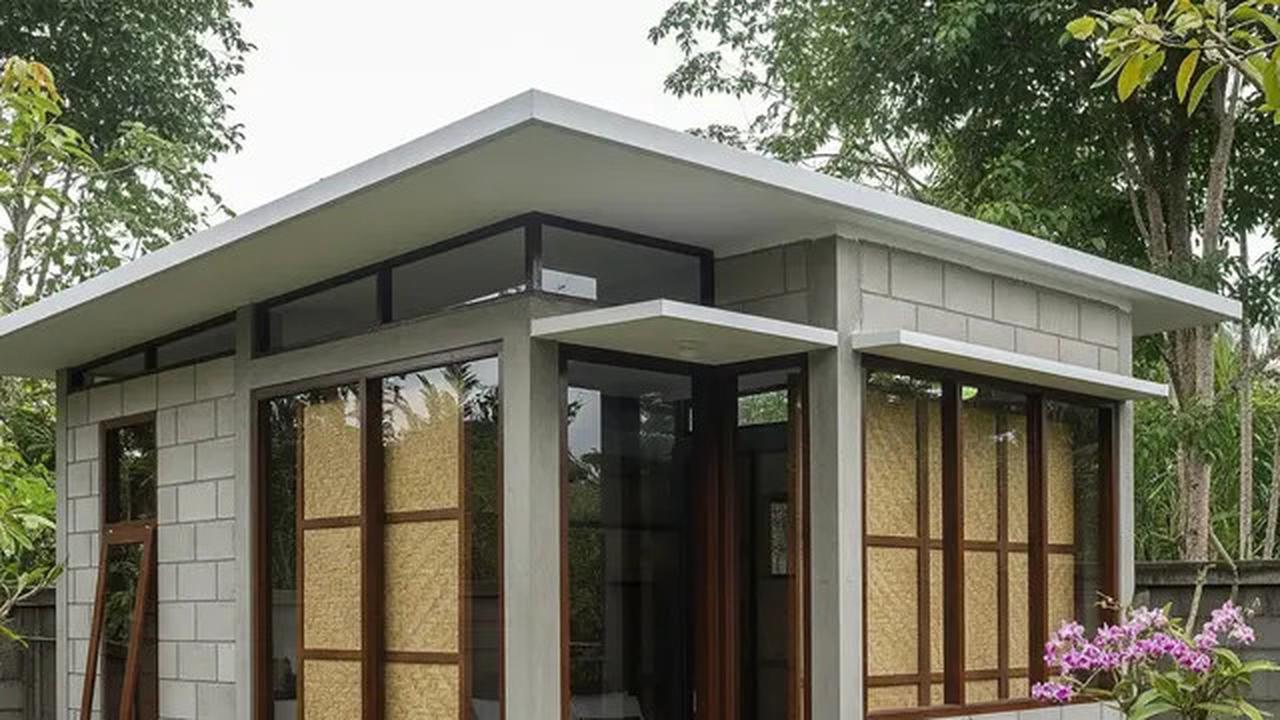 10 Inspirasi Desain Rumah Kecil Batako dan Bambu Hemat Biaya, Nyaman dan Estetis