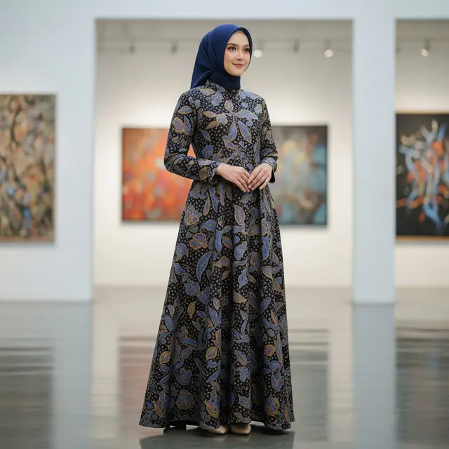 9 Model Gamis Batik Formal Terbaru, Tampil Modern di Berbagai Acara