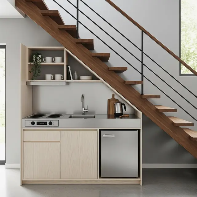 Model Dapur Kecil di Bawah Tangga
