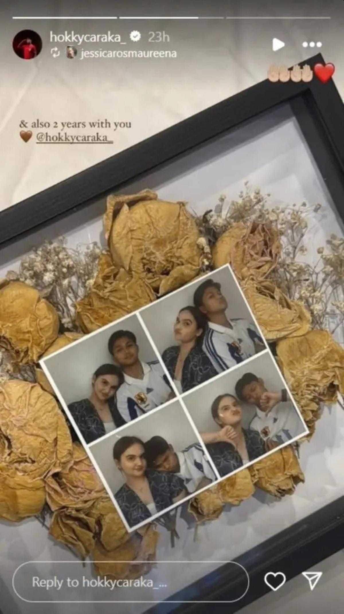 Hokky Caraka Rayakan Anniversary Kedua dengan Pacar Cantiknya, Kirim Bunga karena LDR