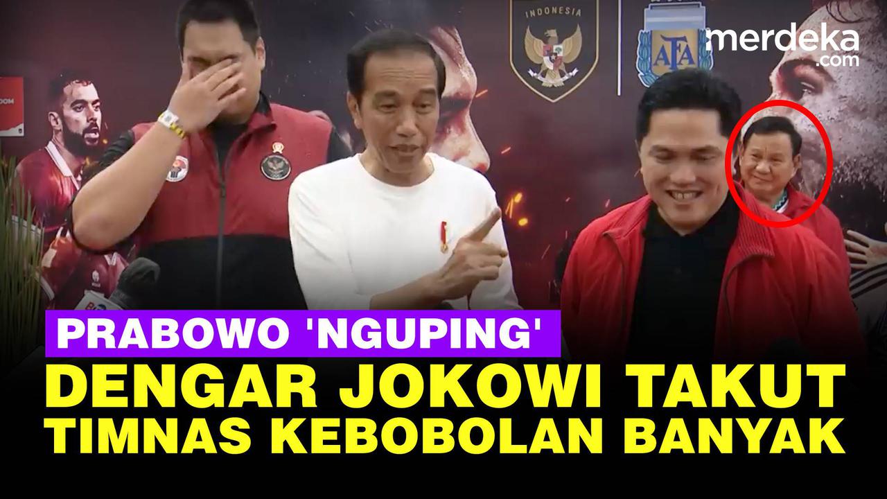 VIDEO: Prabowo 'Nguping' saat Jokowi Ngaku Takut Indonesia Kebobolan Banyak