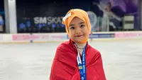 Atlet cilik ice skating yang juga putri penulis Ippho Santosa, Medina Khaira Fastabiqa, melenggang ke Philippines National Figure Skating Championship 2024. (Foto: Dok. Koleksi Pribadi Astrid Suhaimi)