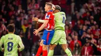 Pertandingan Atletico Madrid vs Barcelona dalam leg kedua semifinal Copa del Rey di Civitas Metropolitano, Kamis dini hari WIB (3-4-2025). (Bola.com/X @atletico_en)
