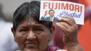Ia dituduh menjadi dalang di balik pembunuhan 25 warga Peru ketika pemerintah memerangi pemberontak komunis Shining Path. (AP Photo/Martin Mejia)