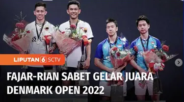 Ganda putra Indonesia, Fajar Alfian dan Muhammad Rian Ardianto, menjadi juara Denmark Open 2022. Fajar-Rian, berhasil mengalahkan ganda putra, Marcus-Kevin dalam pertandingan yang digelar di Odense, Denmark.