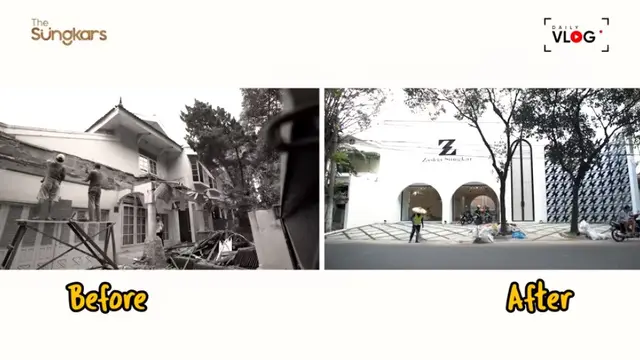 Butik baru Zaskia Sungkar di kawasan Bintaro. (Foto: YouTube/The Sungkars)