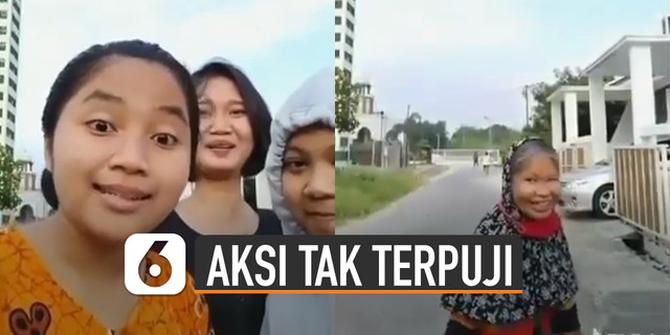 VIDEO: Viral Tiga Remaja Perempuan Lakukan Aksi Tak Terpuji Pada Lansia Ketika Buat Video Tiktok