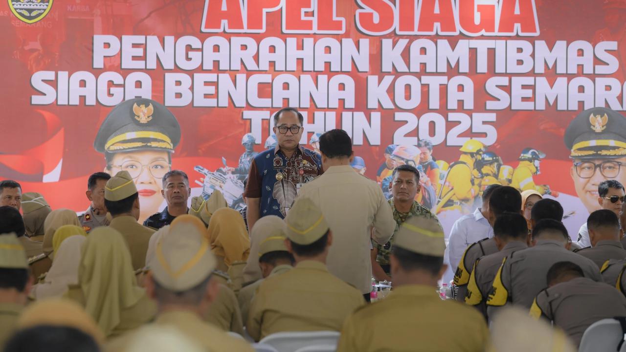 Wakil Wali Kota Iswar Aminuddin saat Pengarahan Kamtibmas dan Siaga Bencana Kota Semarang