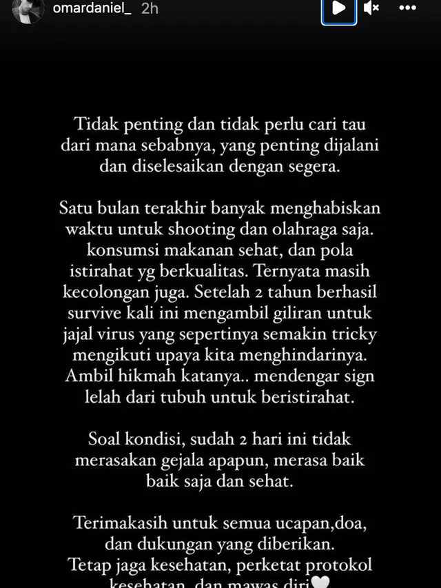 Unggahan Omar Daniel (Foto: Instagram @omardaniel_)