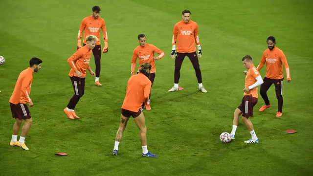 Intip Real Madrid Latihan Jelang Hadapi Borussia Moenchengladbach