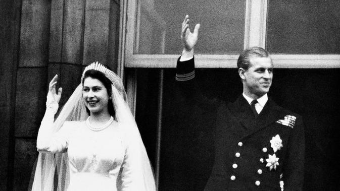 Pernikahan Pangeran Philip dan Ratu Elizabeth II, 20 November 1947. (AP Photo/File)