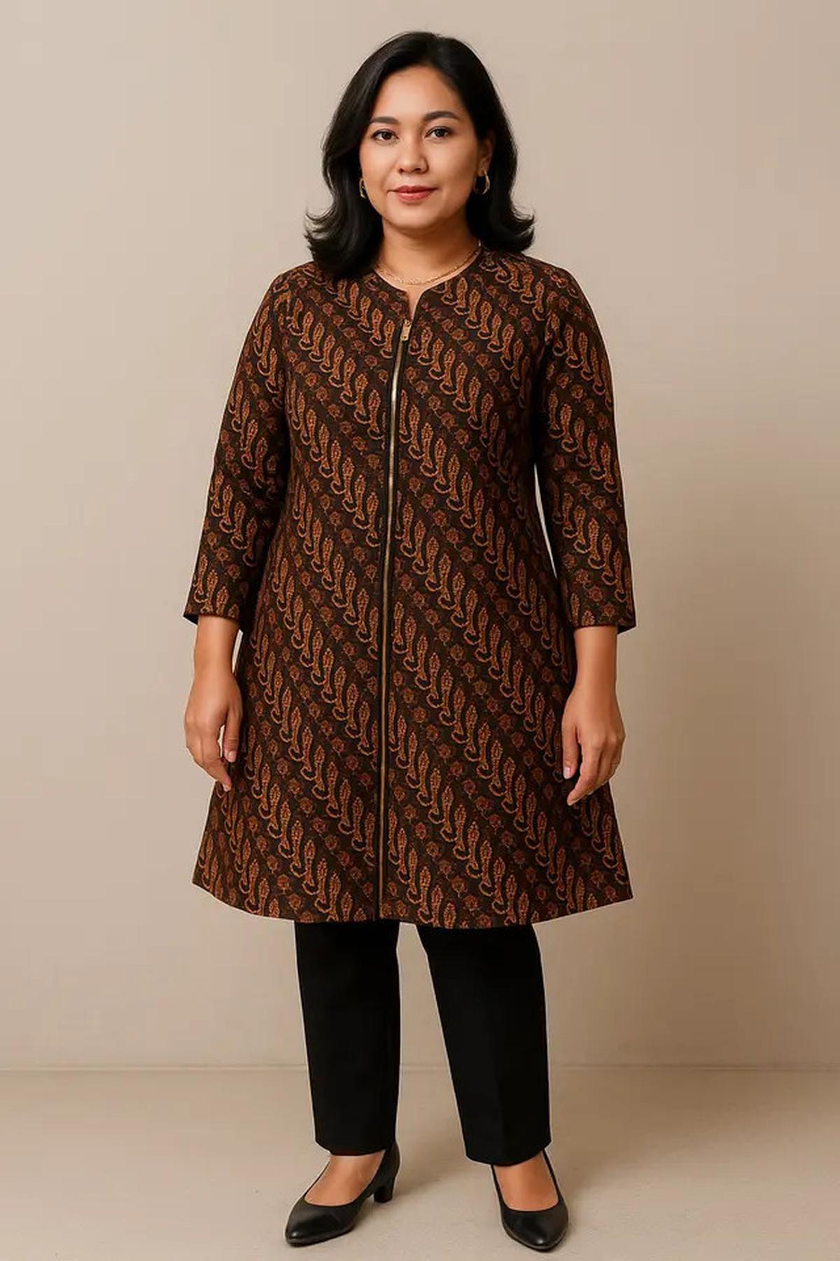 7 Inspirasi Model Tunik Batik Resleting Depan Terbaru, Cocok untuk Acara Formal hingga Kasual