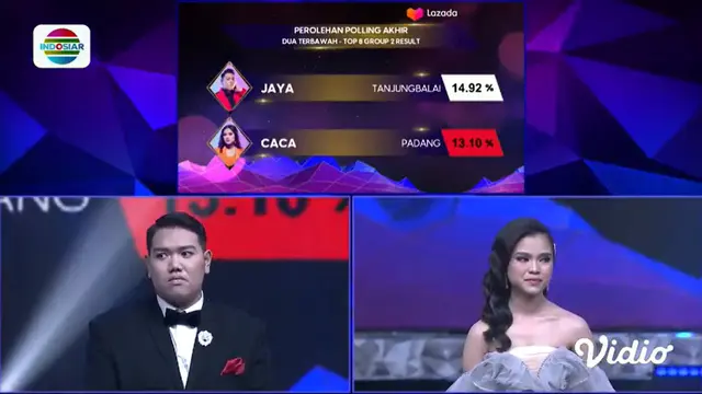 Caca (Padang) di Panggung Top 8 D'Academy 5