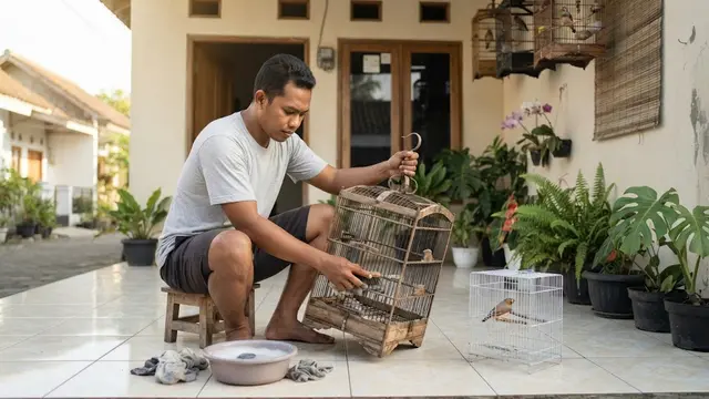 Cara Membersihkan Sangkar Burung