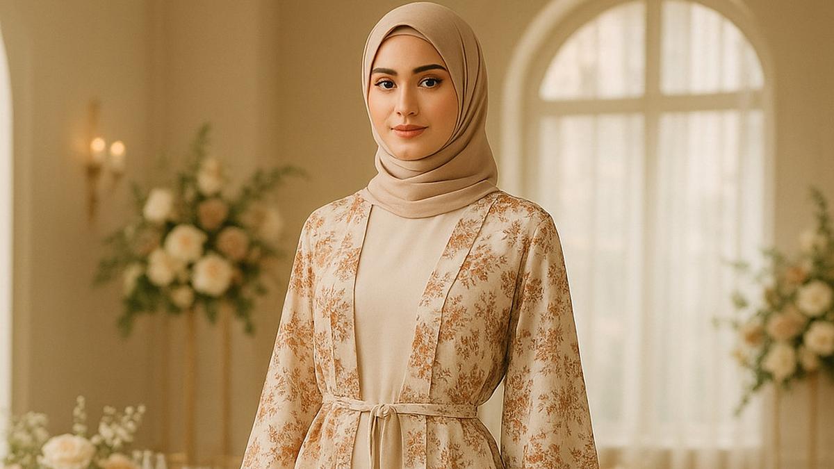 8 Model Long Dress Polos Kombinasi Outer Kimono Terbaru 2025, Tampil Elegan dan Modis