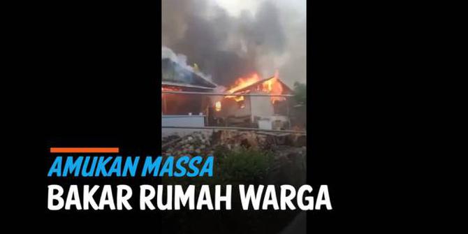 VIDEO: Bentrokan Warga di Maluku Tengah, Sejumlah Rumah Dibakar