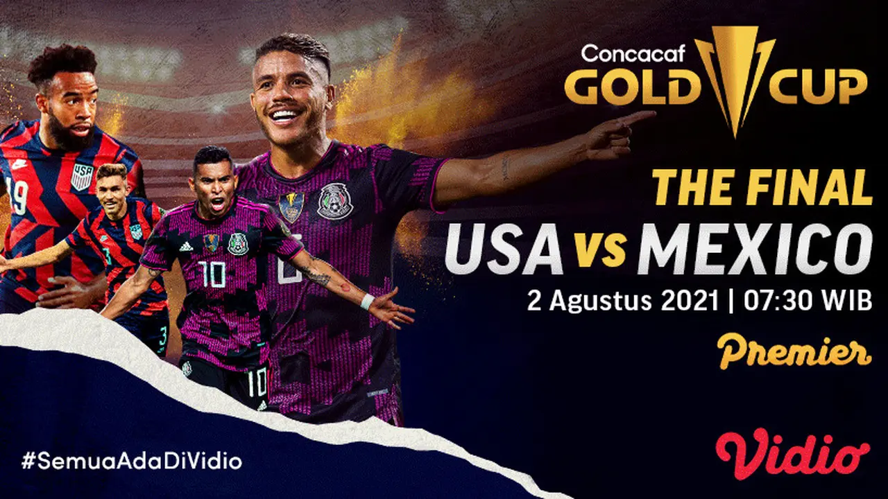 Link Live Streaming Final Piala Emas CONCACAF 2021 Eksklusif di Vidio, Senin 2 Agustus 2021