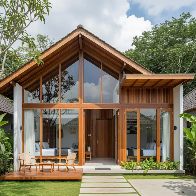 Desain Rumah Mungil Ala Villa