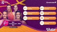 Link Live Streaming WTA 1000 Qatar TotalEnergies Open 2022 di Vidio Pekan Ini. (Sumber : dok. vidio.com)