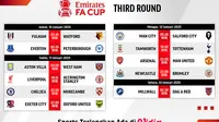Jadwal pertandingan FA Cup 2024/25 pada 3rd Round di Vidio. (sum. doc. vidio.com)