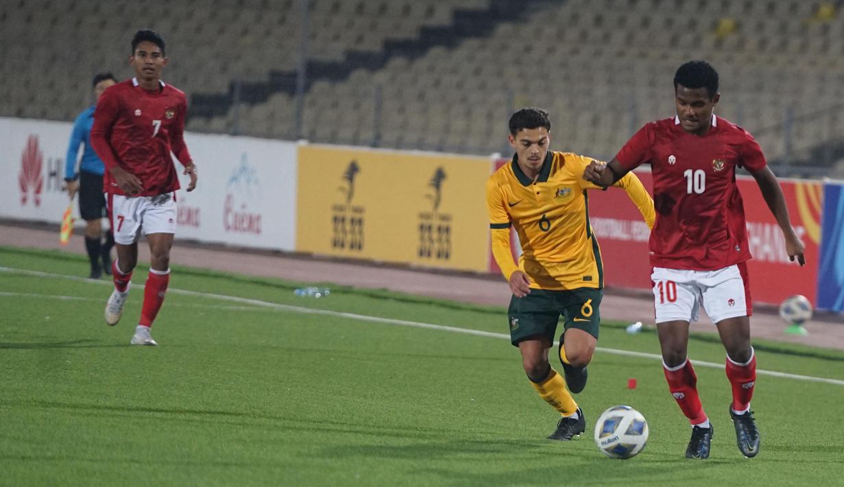 Timnas Indonesia U-23 mendapat peluang emas di menit ke-75 lewat skema serangan balik. Namun, tidak ada tambahan gol yang tercipta sampai wasit Khalid Saleh meniup peluit panjang tanda laga berakhir. (Dok. PSSI)