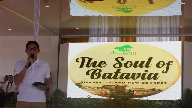 Sandiaga di Pulau Bidadari, Sabtu (21/4/2018). (Foto: Hidya Anindyati)