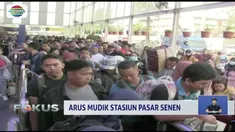 H-7 Lebaran, kurang lebih 24 ribu pemudik padati Stasiun Kereta Api Senen, Jakarta Pusat.