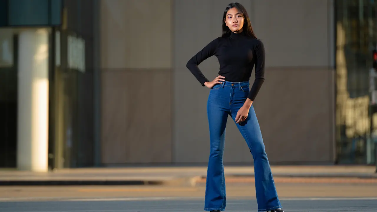 Model Celana Jeans Panjang Wanita Kekinian (Foto: Reve Art AI)