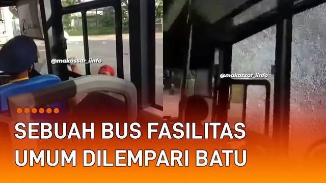 Kejadian tidak terduga dialami oleh bus fasilitas umum saat beroperasi di jalan