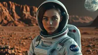 ciri planet mars ©Ilustrasi dibuat AI