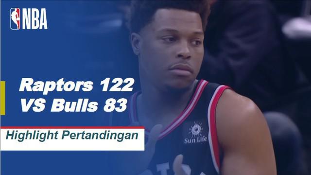 Toronto Raptors meningkat menjadi 13-4 karena empat dari lima skor pembuka dalam angka ganda dalam kemenangan jalan 122-83 atas Chicago Bulls.
