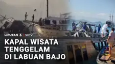 Sebuah kapal wisata tenggelam setelah menabrak gugusan karang di perairan Labuan Bajo, Manggarai Barat, Nusa Tenggara Timur, Minggu pagi. Sebanyak 19 penumpang dan awak kapal dievakuasi.