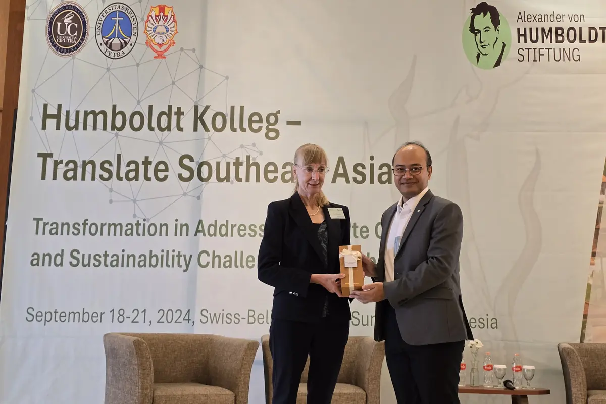 Duta Besar Jerman untuk Indonesia Ina Lepel dalam Humboldt Kolleg 2024 di Surabaya, Jawa Timur.