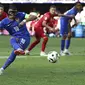 Striker Prancis, Kylian Mbappe, mencetak gol ke gawang Polandia via penalti pada matchday 3 fase grup Piala Eropa 2024 atau Euro 2024, Selasa (25/6/2024).&nbsp;(Friso Gentsch/dpa via AP)