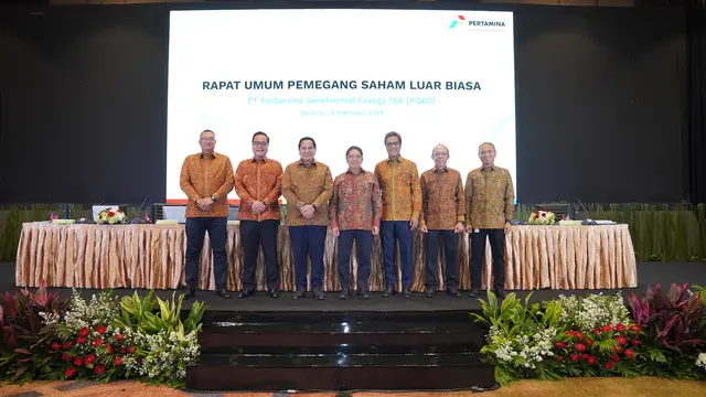 PT Pertamina Geothermal Energy Tbk (PGEO) menggelar Rapat Umum Pemegang Saham Luar Biasa (RUPSLB) pada hari ini, Senin 12 Februari 2024.