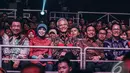Sejumlah tokoh nasional ikut hadir menonton HUT Indosiar ke-20, Studio Emtek   City, Jakarta, Minggu (11/1/2015). (Liputan6.com/Faizal Fanani)