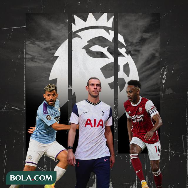 Sergio Aguero, Gareth Bale dan Pierre-Emerick Aubameyang