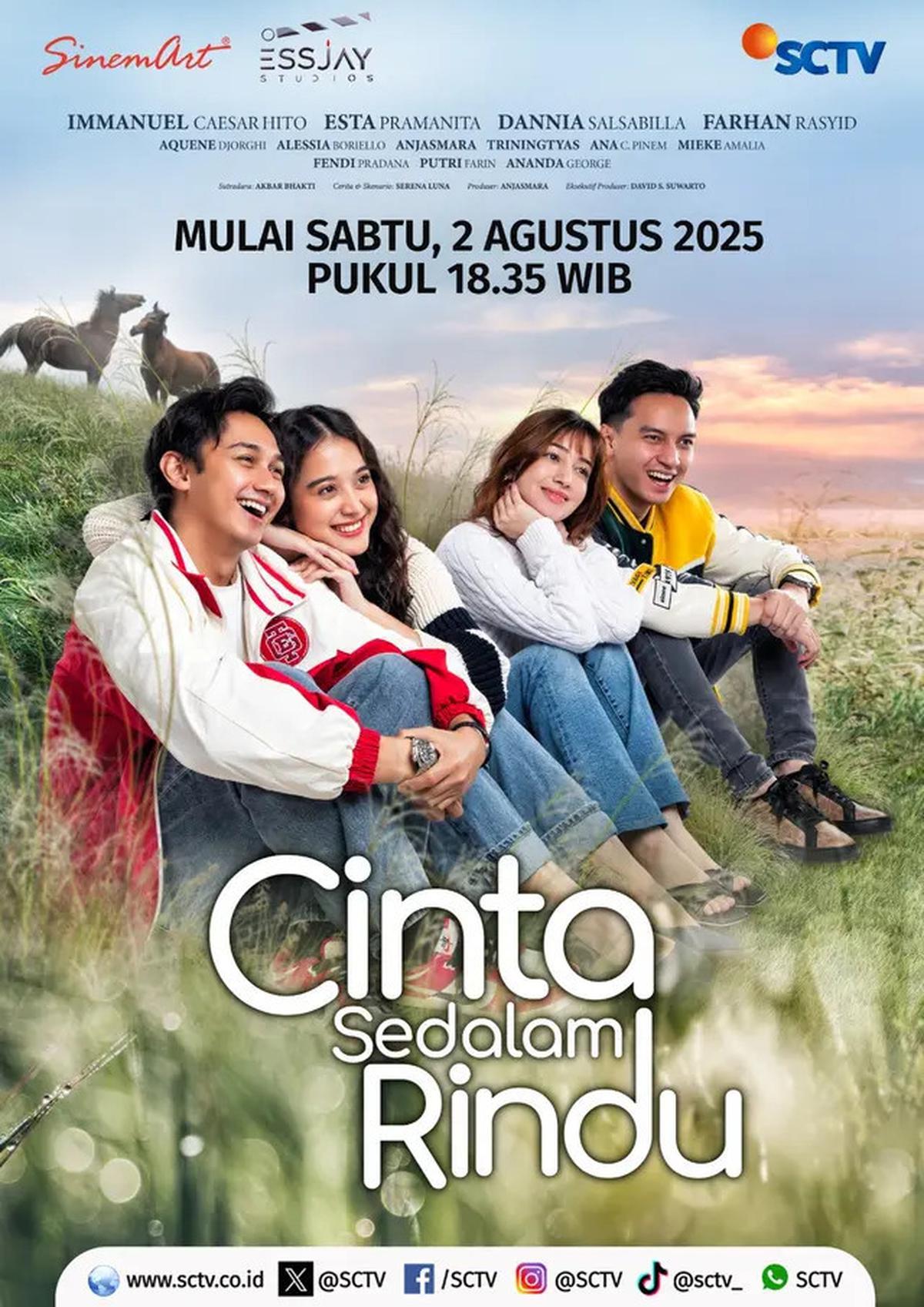 SCTV Siapkan Sinetron Cinta Sedalam Rindu dan Cinta di Bawah Tangan, Ada Harris Vriza Hingga Caesar Hito