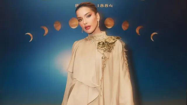 Elegan dalam Balutan Nude, Gaya Tasya Farasya di Acara Bvlgari Bisa Jadi Inspirasi Baju Lebaran