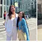 Beby Tsabina berjumpa supermodel Karlie Kloss ketika liburan di New York City, Amerika Serikat (Foto: Instagram @bebytsabina)