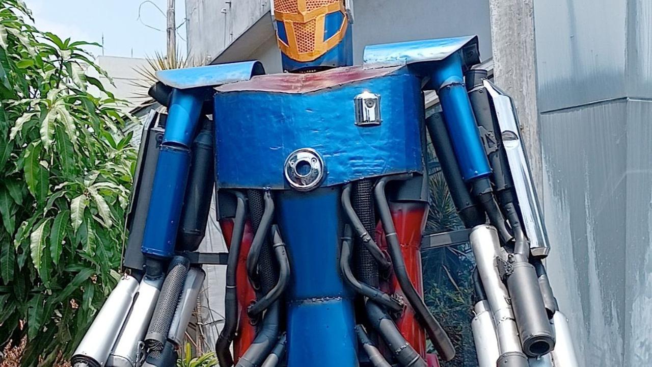 210 Knalpot Brong Sitaan Polisi di Malang Disulap Jadi Optimus Prime