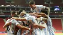 Hasil ini membuat Argentina naik ke posisi puncak klasemen Grup A Copa America 2021 dengan 4 poin, sama dengan Chile. Sementara Uruguay masih tetap di posisi keempat dengan nol poin dari dua pertandingan. (AP/Eraldo Peres)