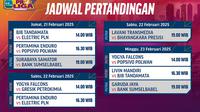 Dapatkan jadwal dan link siaran langsung PLN Mobile Proliga 2025 di Vidio. Dukung dan saksikan aksi dari para pemain voli nasional dan internasional di PLN Mobile Proliga 2025 hanya di Vidio. (sum. doc. vidio.com)