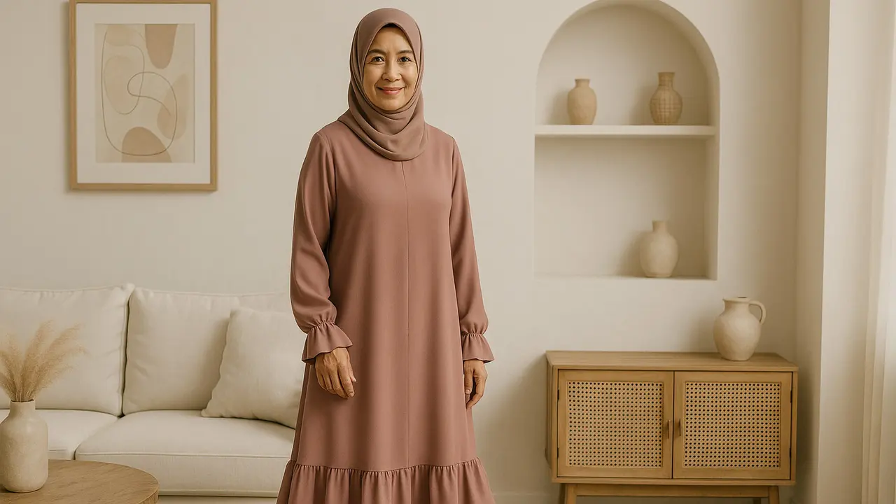 7 Model Gamis untuk Usia 50 Tahun, Bikin Tampilan Lebih Kalem dan Berwibawa