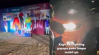 Viral Penerangan Podium SEA Games Kamboja Hanya Pakai Lampu Mobil, Warganet: Lebih Seru Agustusan  (TikTok/@bungabdur)