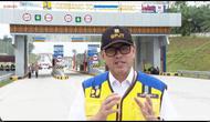 Kepala Badan Pengatur Jalan Tol (BPJT) Danang Parkesit dalam peresmian jalan tol ruas Pekanbaru-Padang seksi Pekanbaru-Bangkinan, di Kabupaten Kampar, Provinsi Riau.