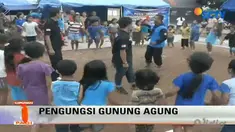 Hingga kini terdapat sekitar 5000 anak yang berada di pengungsian Gunung Agung.