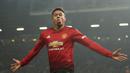 Jesse Lingard - Lingard merupakan salah satu pemain jebolan Akademi Manchester United dan memiliki keunikan dan ciri khas tersendiri ketika di lapangan. Namun, performan pemain asal Inggris ini sempat turun akibat cedera yang dideritanya. (AFP/Oli Scarff)