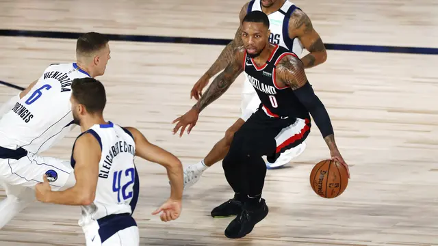 Bintang NBA dari Portland Trail Blazers, Damian Lillard (AP)