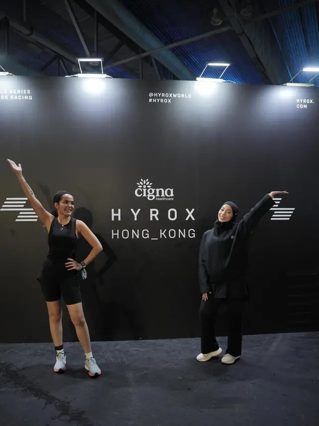 Nikita Willy Ikut HYROX di Hong Kong pakai baju serba hitam. [@nikitawillyofficial94]